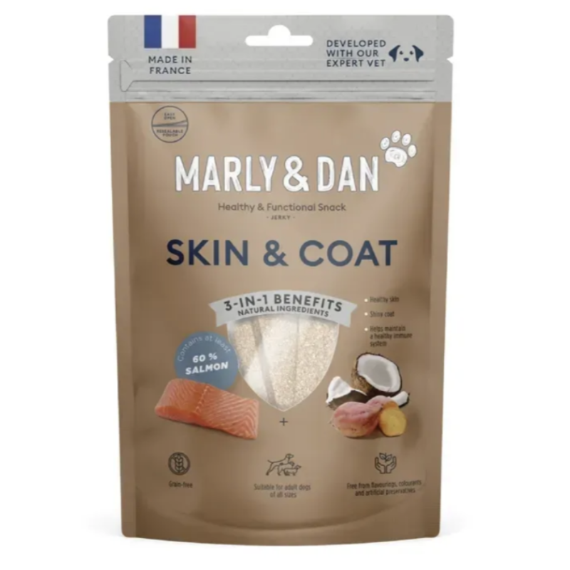 Marly & Dan Skin and Coat ласощі для собак 80 г - лосось Marly & Dan Skin and Coat ласощі для собак 80 г - лосось